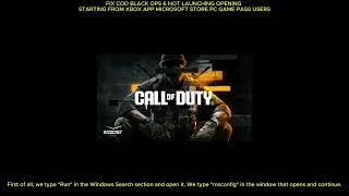 Fix COD Not Launching Opening Starting From Xbox PC