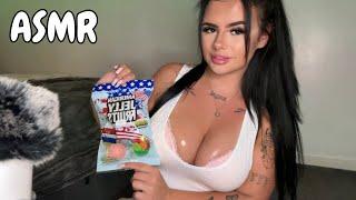 British Girl Tries American Jelly Fruits Candy  ASMR