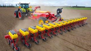 Sowing Maize | Vaderstad Tempo L 16 + Claas Axion 920