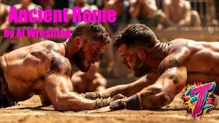 AI Ancient Rome: Tender Bonds and Harsh Realities Between Romans by AI Wrestling #aiathlete #aiart