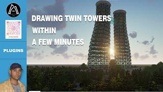 #sketchup HOW TO DRAW A TWIN TOWERS WITHIN 30 MINUTES