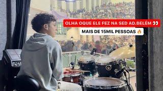 Nathan Novais - Além do Rio Azul - na Sed Ad.Belém #drumcover #drumcam #gospel