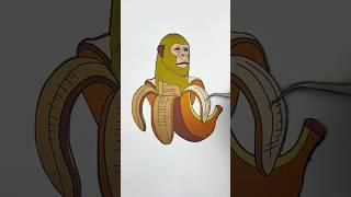 Italian Brainrot Chimpanzee Banananina Amazing Paper Crafts Art #italianbrainrot #art