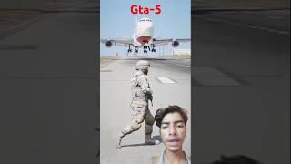 United States Army Accidently Came During Airplane Landing | Grand Theft Auto V #shorts​ #plane​