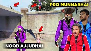 NOOB AJJUBHAI AND PRO MUNNABHAI FUNNY PLAY WITH @DesiGamers_ - FREE FIRE HIGHLIGHTS