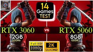 RTX 3060 vs RTX 5060 - Test In 14 Games - Can "12GB" VRAM Make Any Difference ?