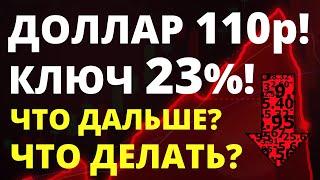 Доллар 110! Ставка 23! Курс доллара. Девальвация. Прогноз доллара. Российская экономика