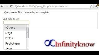 Autocomplete jQuery | autocomplete dropdown jquery