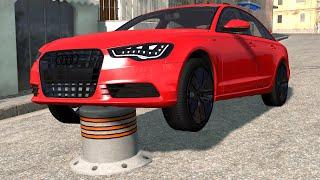 Cars vs Bollards – BeamNG.Drive