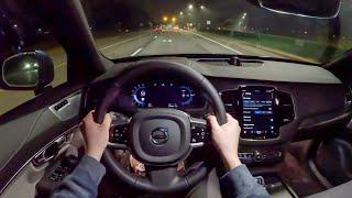 2023 Volvo XC90 Recharge Ultimate - POV Night Drive (Binaural Audio)