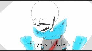 Eyes blue meme [ blue sans]