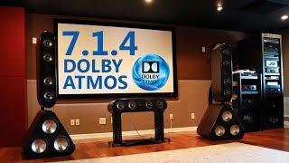 Home Theater Tour of Audioholics 7.1.4 Dolby Atmos Man Cave