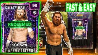 How To Unlock Galaxy Opal Sami Zayn FAST In WWE2K24 My Faction