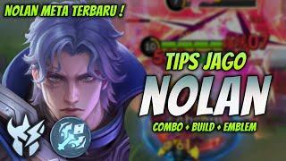 CARA MAIN NOLAN META TERBARU ! BUILD & EMBLEM NOLAN TERSAKIT 2024 ! | NOLAN JUNGLER GAMEPLAY