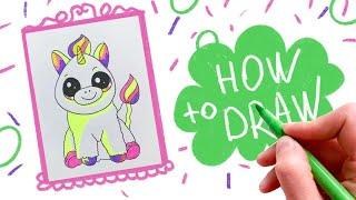 How to draw a cute unicorn - draw simple pictures with children