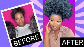 How to get a HIGH PONYTAIL with FAKE EDGES  (illusion edges) **Detailed…Must watch 