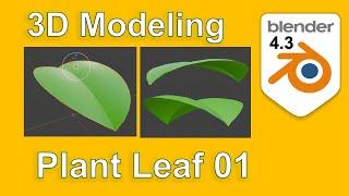 Blender Leaf 3D Modeling 01 #Blender #leaf #leaves #3dmodeling #tutorial #workflow #blender3d