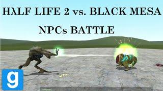 Half-Life 2 vs. Black Mesa SNPC battle in Gmod