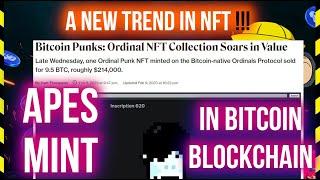 BITCOIN NFT  ORDINALS BAYC  NEW CRYPTO TREND 2023