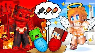 JJ and Mikey ADOPTED by ANGEL and DEVIL Family in Minecraft - Maizen