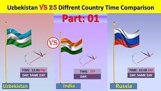 Uzbekistan vs 25 diffrent country time comparison | Part_01| Scientific way