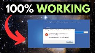 Fix Install Realtek Audio Driver Failure Error Code 0001 On Windows