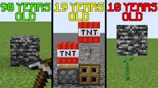 how to break bedrock at different ages