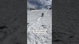 Rally Girls Peaky Challenge sliding down Ben Nevis is the snow