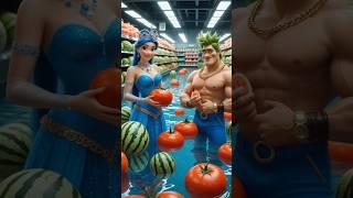 ️Evolution of: Sumo wrestler with cute girl in shopping mall Meno Milky #cat #cute #love #shorts