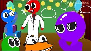 Purple did a test question with orange / rainbow friends animation / Roblox rainbow friends