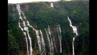 Seven Sister Falls Cherrapunji| Nohsngithiang Falls|Highest Waterfalls of India|