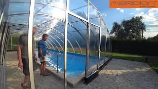 Накрытие для бассейна, раздвижной павильон для бассейна Meridian , pool cover Meridian
