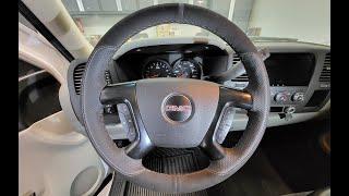 07-13 Sierra Alcantara / leather steering wheel cover install ( loncky )