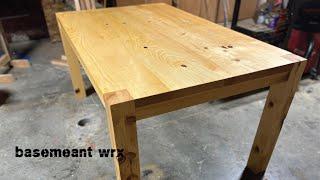 parsons style dining table - reclaimed pine