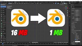 How to Reduce File Size in Blender ( 16 times smaller )