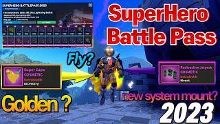 2023 Super Hero Battle Pass All Reward Review in WorldZero (Costume/Acce/WeponSkin/Aura/Title/Mount)