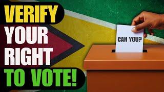 ONLY 5 Days to Verify Your VOTE – Voters Claims and Objections June 16 to 20 Guyana 2025 Elections