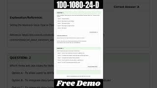 1D0-1080-24-D Certification Exam Dumps - Current and Absolutely free