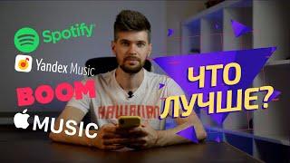 Сравнение Spotify, Boom, Yandex Music, Apple Music  — что лучше?