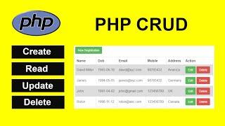 CRUD operation in PHP || Create, Read, Update, Delete using PHP & MySQLi with subtitle