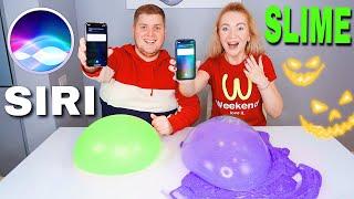 SIRI УПРАВЛЯЕТ нашими СЛАЙМАМИ ЧЕЛЛЕНДЖ  SIRI PICK MY SLIME INGREDIENTS CHALLENGE / СИРИ ЛИЗУН