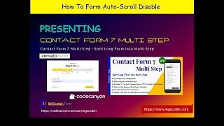 Contact Form 7 Multi Step By MGScoder | Tutorial How To Form Auto-Scroll Disable