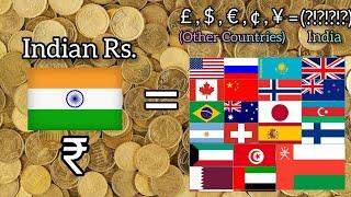 All Countries Currencies in Indian Rupees | Indian Currency Value in Other Countries 2021