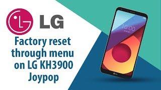 How to Factory Reset through menu on LG Joypop KH3900?