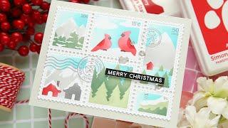 New! Postage Collage Snowy Stencil + Giveaway!