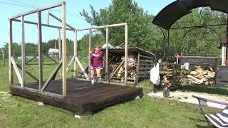 Строю беседку. Заканчиваю ремонт на кухне на даче.