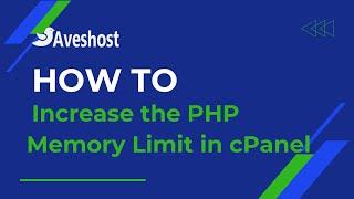 How to Increase the PHP Memory Limit in cPanel