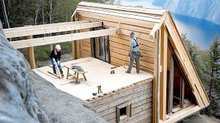 Couple Builds Dream Wooden House in the Forest | 2 Years Timelapse by @woodjunkie_yt