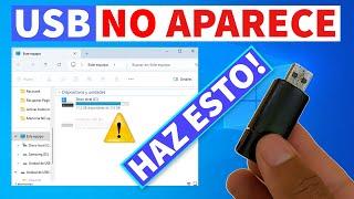 ️Memoria USB NO Aparece en Windows Haz Esto en tu PC y la Volverá a Reconocer 2024