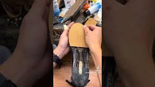 How to repair a shoe with a solein a workshop